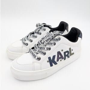 Karl Lagerfeld Cedar Low Top Sneaker Shoes Women's White Size US6M EU36B